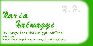 maria halmagyi business card